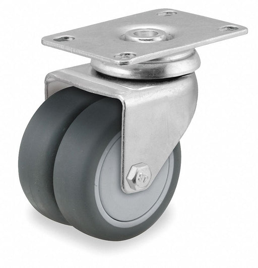 Plate Caster Swivel Rubber 4 1/16 H