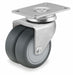 Plate Caster Swivel Rubber 4 1/16 H