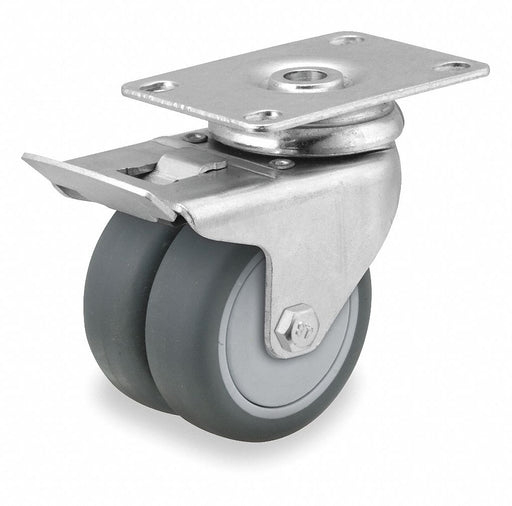 Plate Caster Swivel Rubber 4 1/16 H