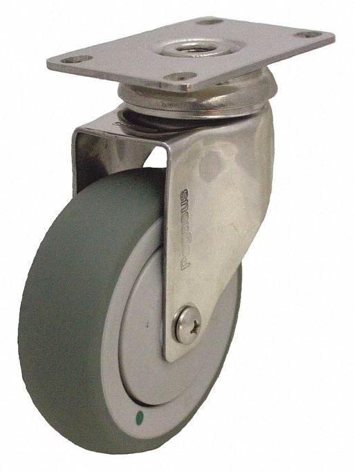 Plate Caster Swivel Rubber 5 7/16 H
