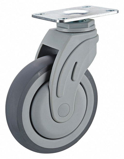 Plate Caster Swivel Rubber 6 7/8 H