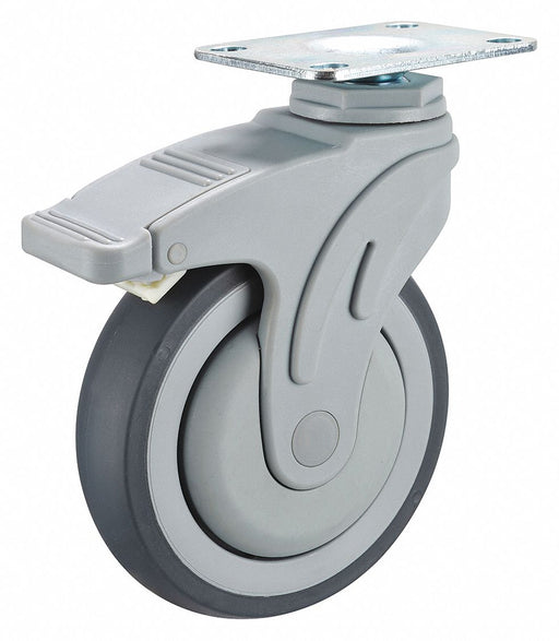 Plate Caster Swivel Rubber 6 7/8 H