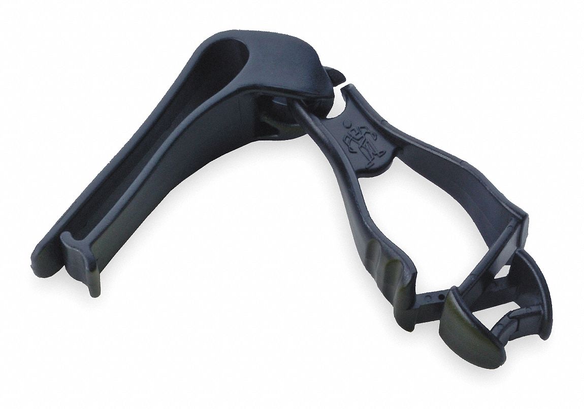E5405 GloveHolderClips Plastic Black 6inL