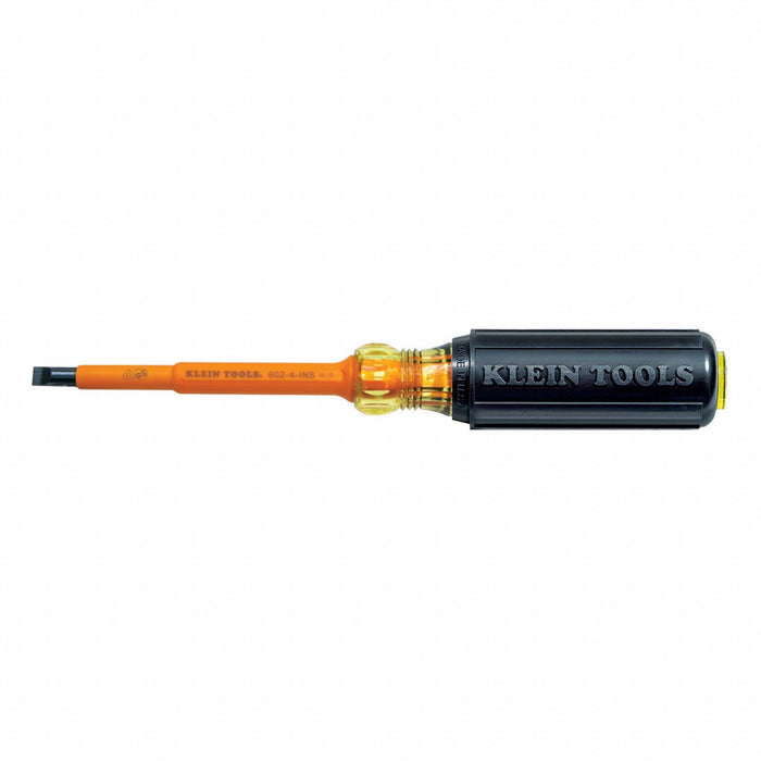 InsulScrDrv Slotted 1/4in Black Rnd