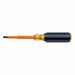 InsulScrDrv Slotted 1/4in Black Rnd