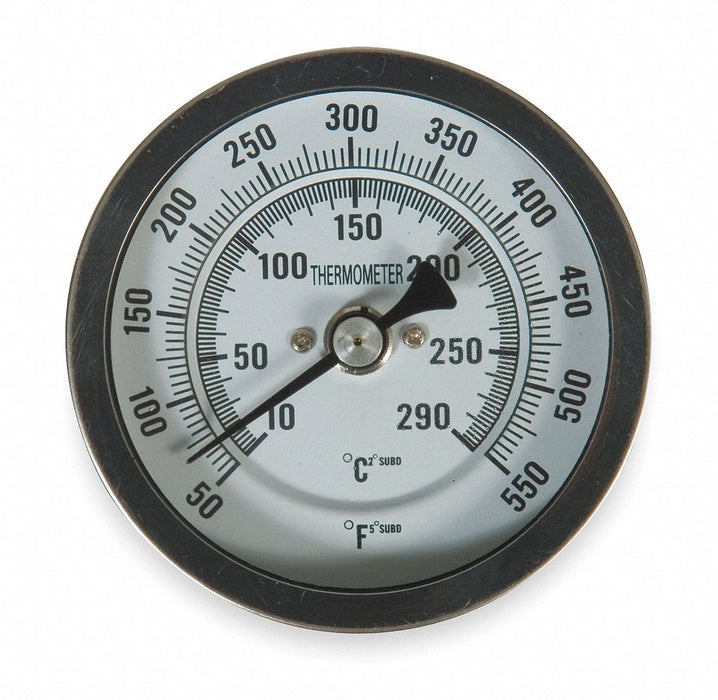 Bimetal Thermom 3 In Dial 50 to 550F
