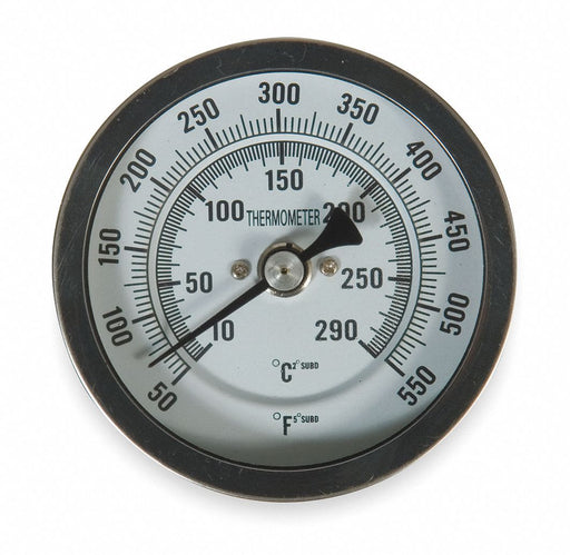 Bimetal Thermom 5 In Dial 50 to 550F