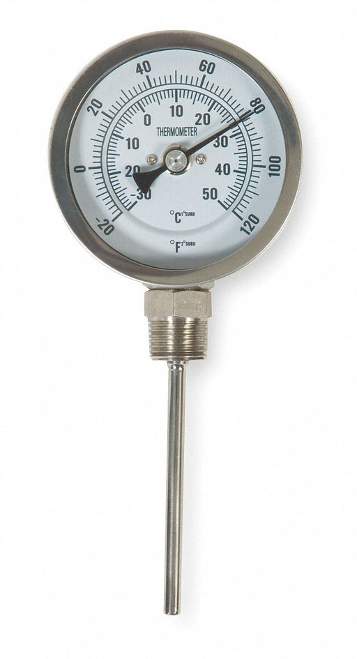 Bimetal Thermom 3 In Dial -20 to 120F
