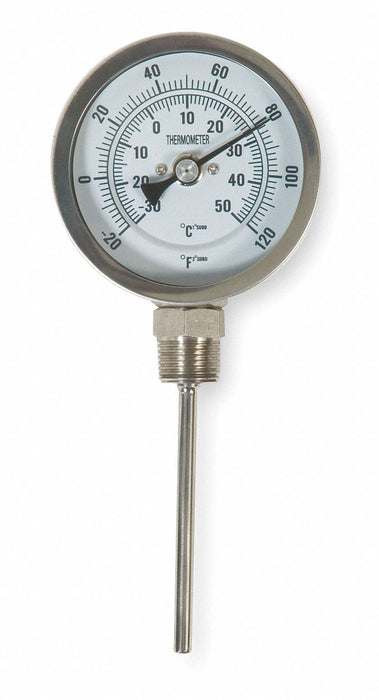 Bimetal Thermom 5 In Dial -20 to 120F