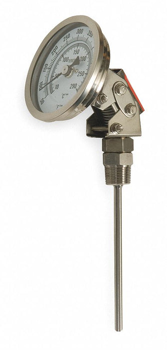 Bimetal Thermom 5 In Dial 50 to 550F