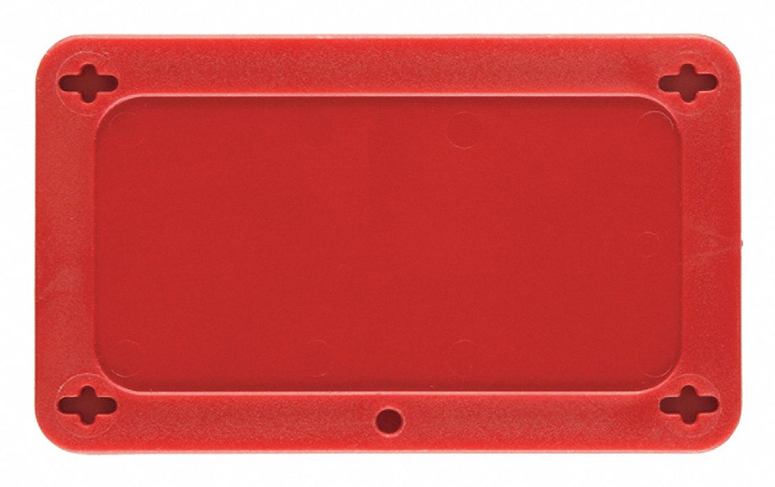 Blank Tag Plastc 2 1/5in H 3 5/7in W Red