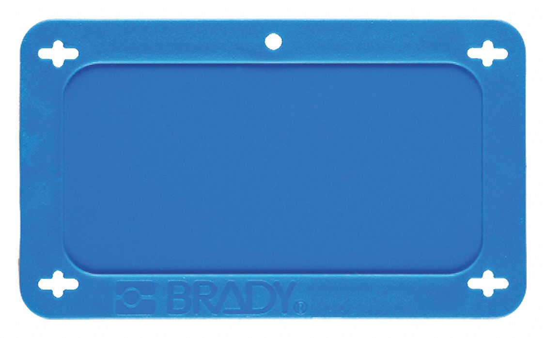 Blank Tag Plstc 2 1/5in H 3 5/7in W Blue