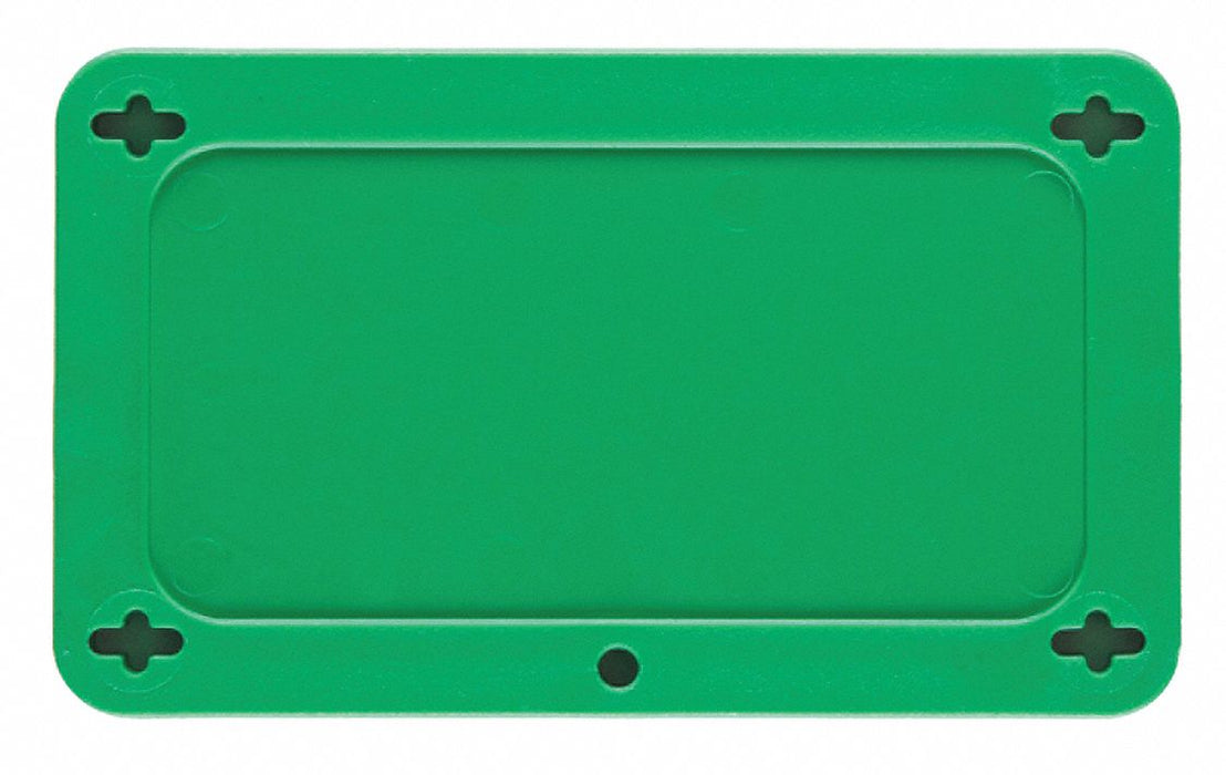 Blank Tag Plastc 2 1/5in H 3 5/7in W Grn