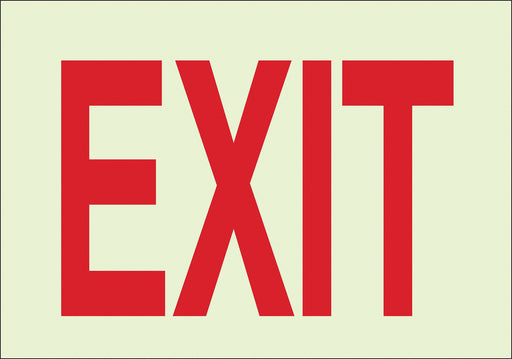 Exit Sign 7 x10 R/WHT Exit ENG Text