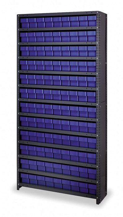 D5598 Enclosed Bin Shlvng 18x75x36in Blue