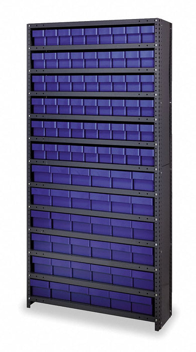 D5601 Enclosed Bin Shlvng 18x75x36in Blue