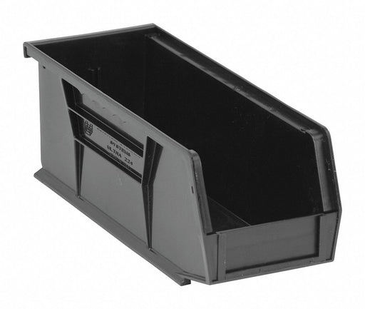 Hang and Stack Bin Black PP 4 in