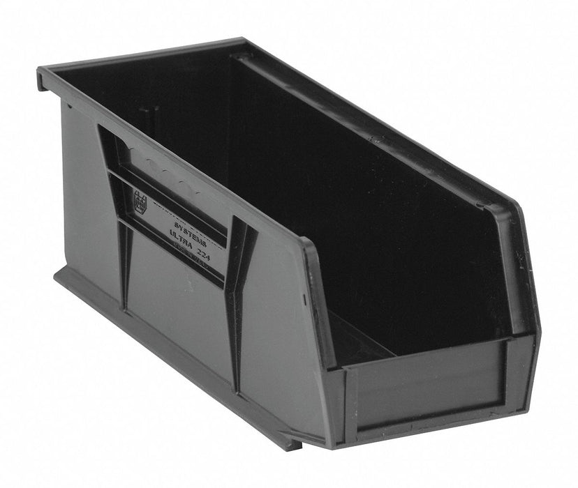 Hang and Stack Bin Black PP 4 in