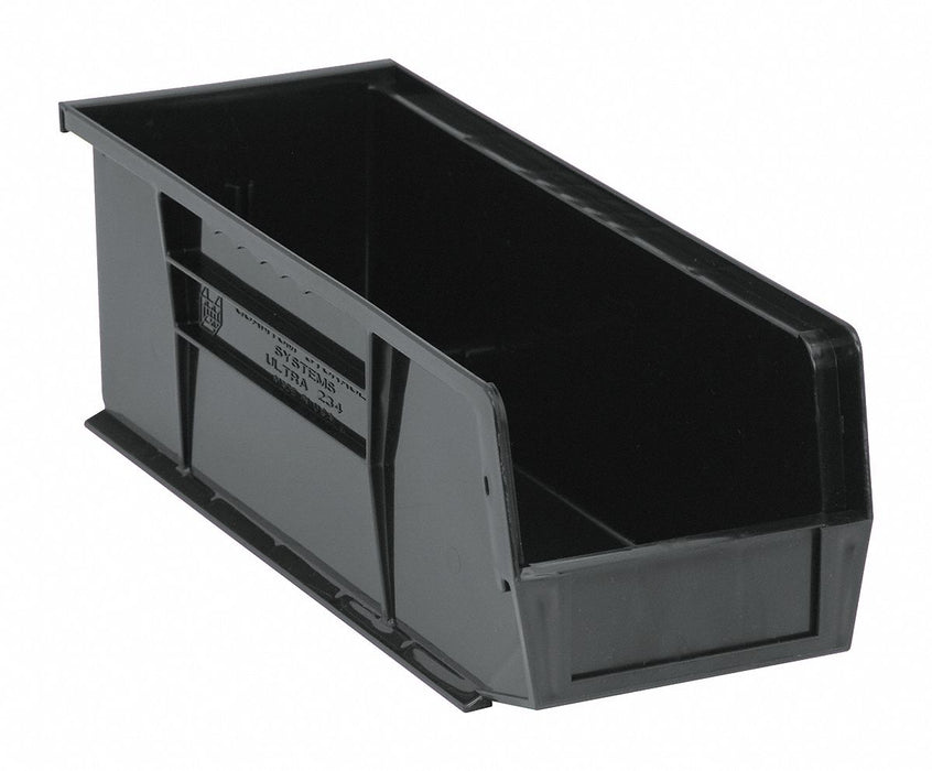Hang and Stack Bin Black PP 5 in