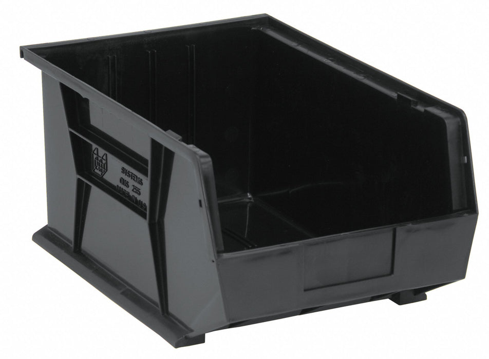 Hang and Stack Bin Black PP 8 in