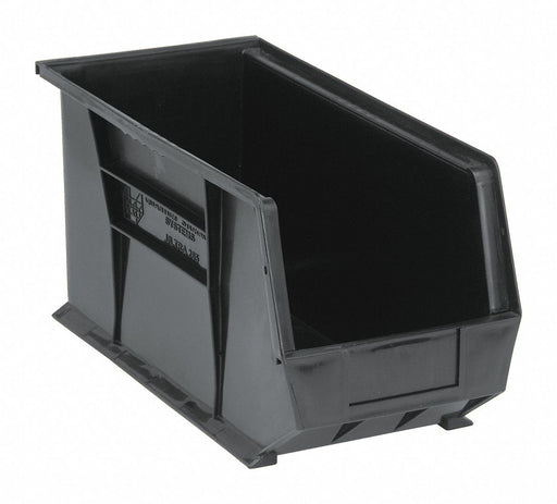 Hang and Stack Bin Black PP 9 in