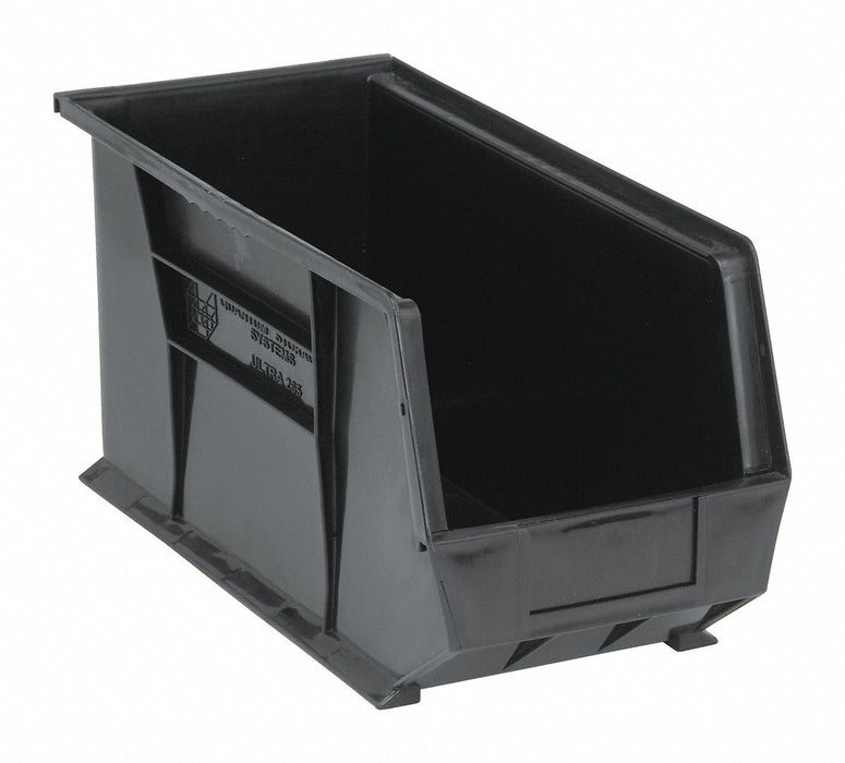 Hang and Stack Bin Black PP 9 in
