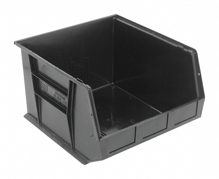Hang and Stack Bin Black PP 11 in
