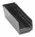 Shelf Bin Black Polypropylene 4 in