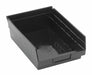 Shelf Bin Black Polypropylene 4 in