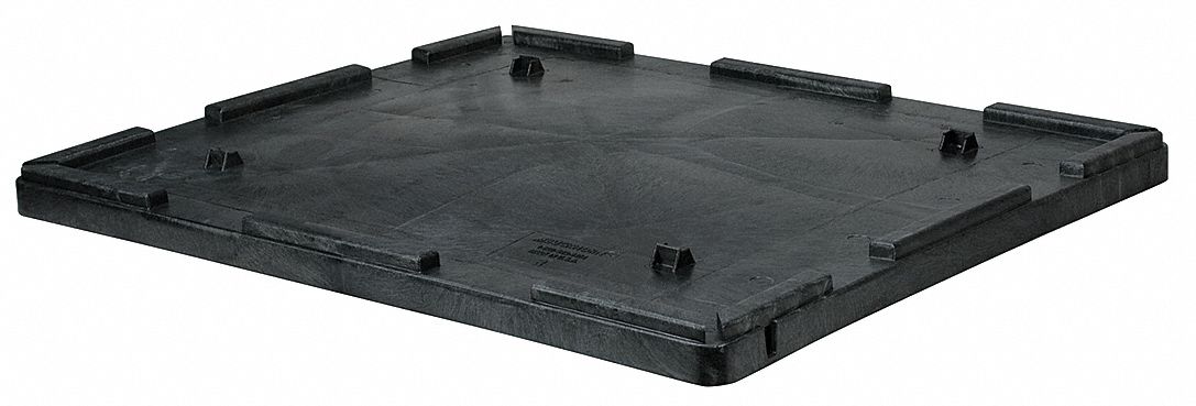 BulkContainerLid 40inW Plastic Black