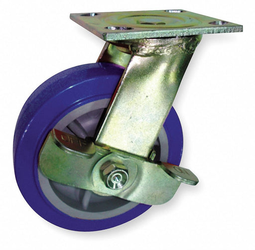 Plate Caster Swivel Polyurethane 9 1/2 H