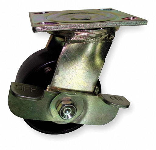Plate Caster Swivel Steel 6 1/2 H