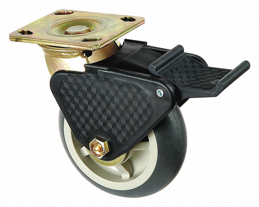 Plate Caster Swivel Rubber 7 1/2 H