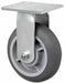 Plate Caster Rigid Rubber 7 1/2 H