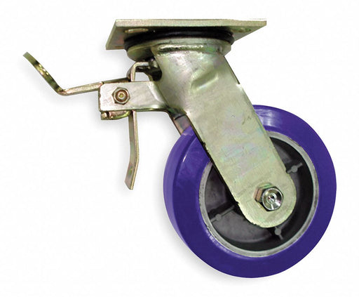 Plate Caster Swivel Polyurethane 6 1/2 H