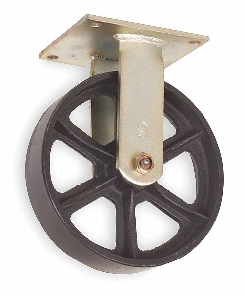 Plate Caster Rigid Iron 6 1/2 H