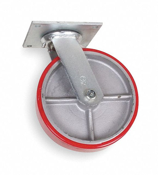Plate Caster Swivel Polyurethane 7 1/2 H