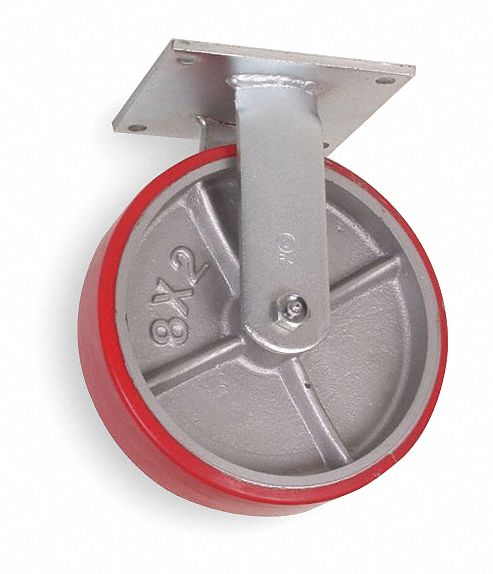 Plate Caster Rigid Polyurethane 6 1/2 H