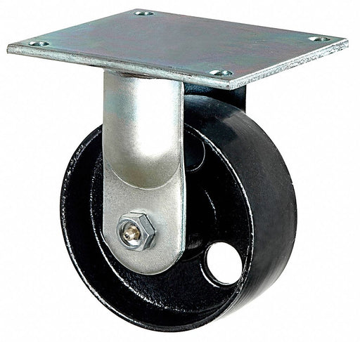 Plate Caster Rigid Iron 6 1/2 H