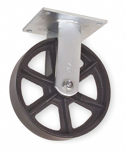 Plate Caster Rigid Iron 9 1/2 H