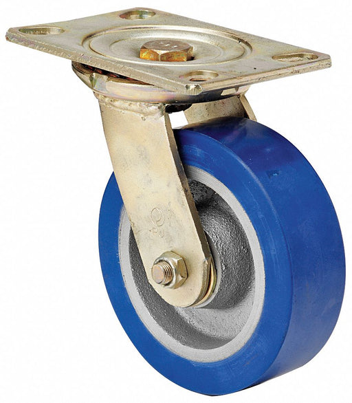 Plate Caster Swivel Polyurethane 7 1/2 H