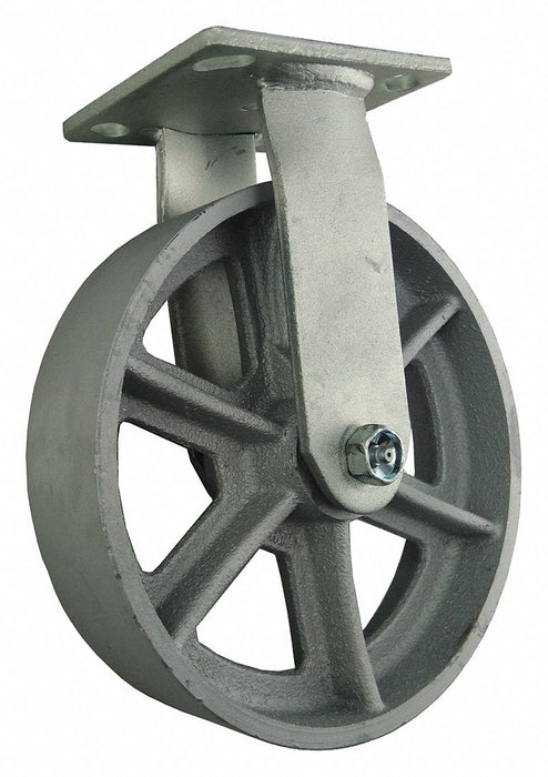Plate Caster Rigid Iron 9 1/2 H
