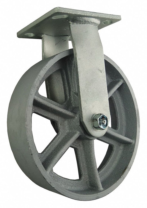 Plate Caster Rigid Iron 9 1/2 H