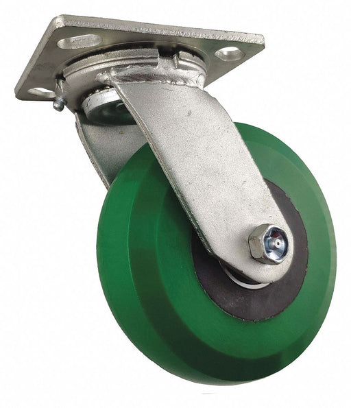 Plate Caster Swivel Polyurethane 7 1/4 H