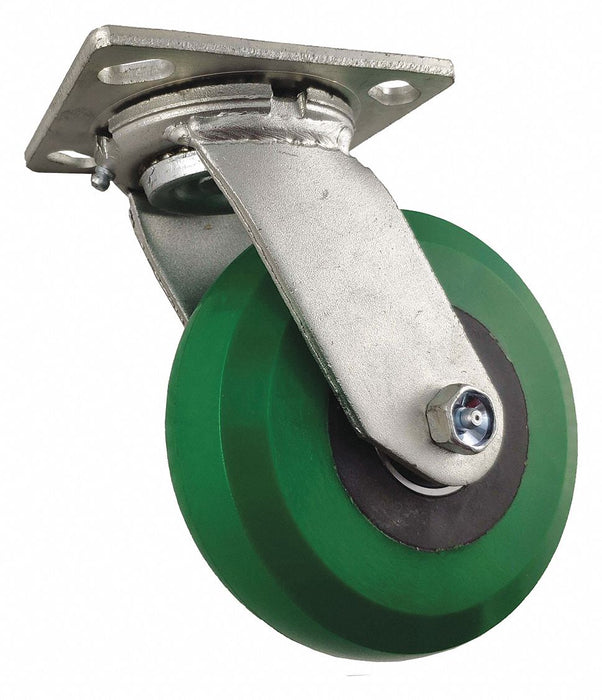 Plate Caster Swivel Polyurethane 7 1/4 H