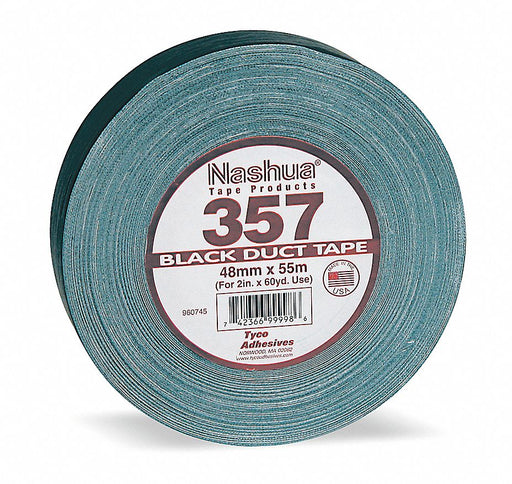 Duct Tape Black 60 yd L 1-7/8 in W