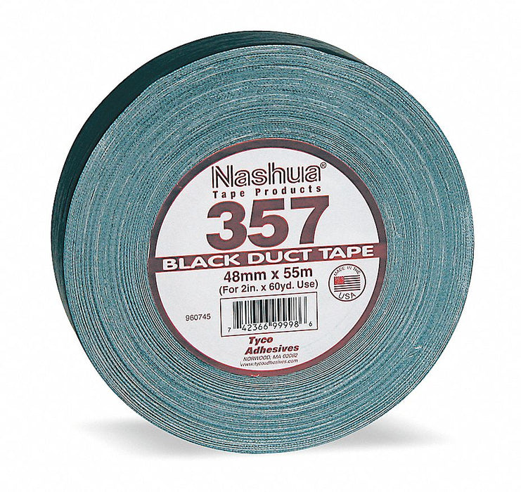Duct Tape Black 60 yd L 1-7/8 in W