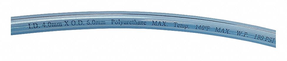 Tubing 4 IDx6mm OD 100 Ft Clear Blue