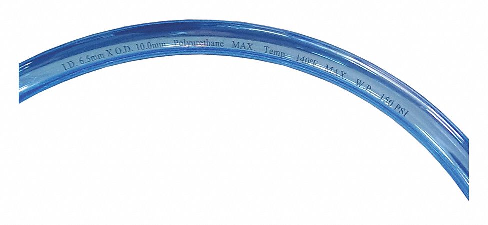 Tubing 6.5 mmx10mm OD 100 Ft Clear Blue