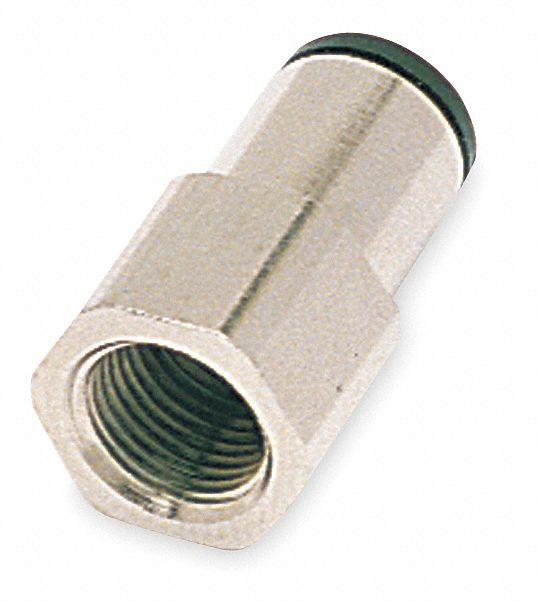 Strt Brass Push-Fit5/32in FNPT1/4in PK10